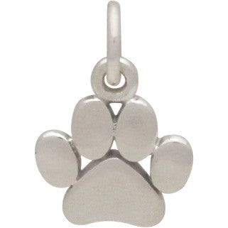 Flat Paw Print Charm - Poppies Beads n' More