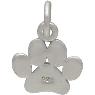 Flat Paw Print Charm - Poppies Beads n' More