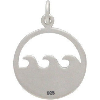 Sterling Silver Ocean Waves Pendant - Poppies Beads n' More