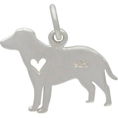 Sterling Silver- Labrador Retriever Dog Charm - Poppies Beads n' More