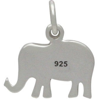 Sterling Silver Republican Elephant Charm with Stars and Stripes - Poppies Beads n' More