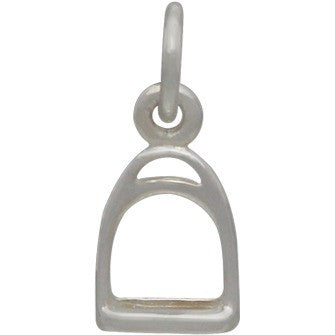 Sterling Silver Horseback Riding Stirrup Charm - Poppies Beads n' More