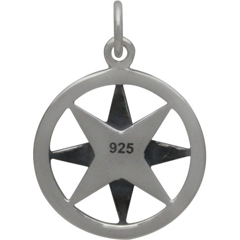 North Star Compass Charm - Poppies Beads n' More