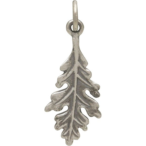 Sterling Silver Oak Leaf Charm - Poppies Beads n' More