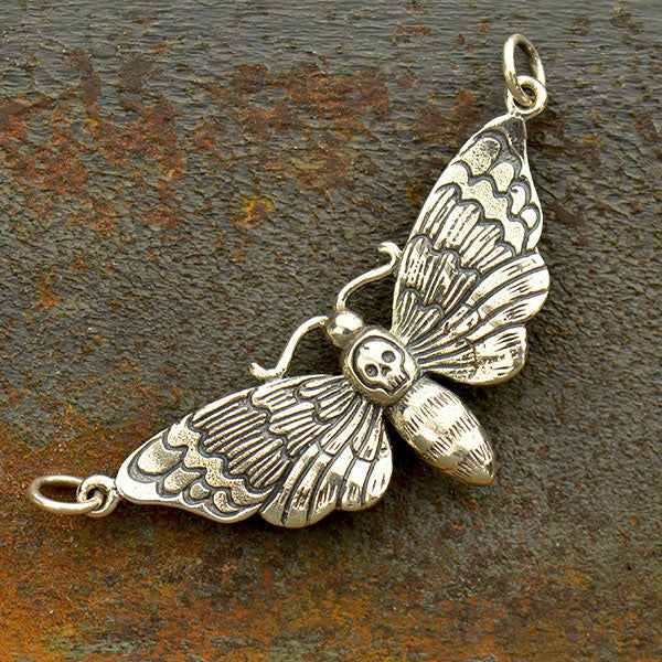 Deaths Head Moth Charm - Poppies Beads n' More