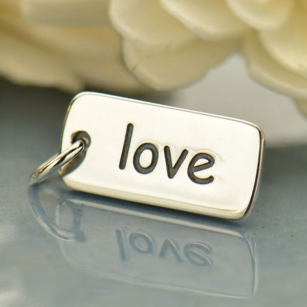 Word Tag - "love" - Poppies Beads n' More