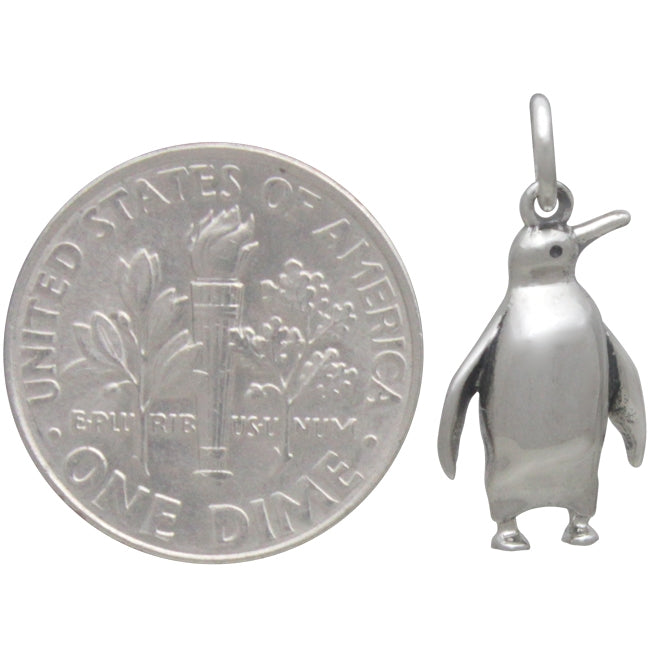 Sterling Silver Penguin Charm - Poppies Beads n' More