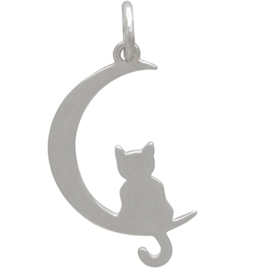 Moon Charm with Kitty - Poppies Beads n' More