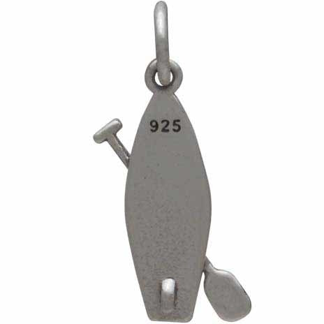 Sterling Silver SUP Charm - Stand Up Paddle Board Charm - Poppies Beads n' More