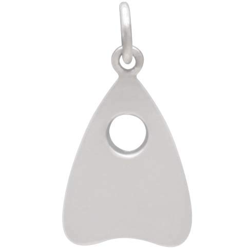 Silver Ouija Planchette Charm with All Seeing Eye - Poppies Beads n' More