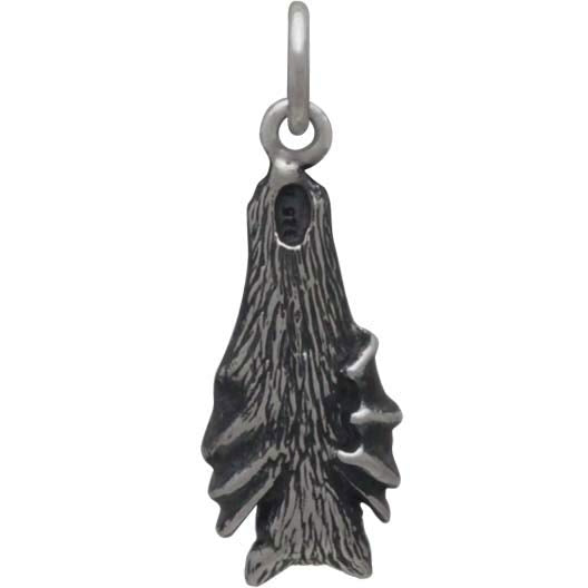 Sterling Silver Hanging Bat Charm - Poppies Beads n' More