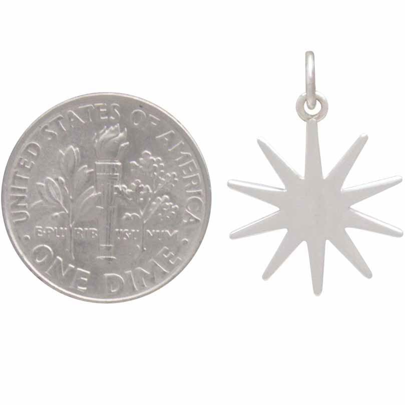 Sterling Silver Sun Charm - Poppies Beads n' More