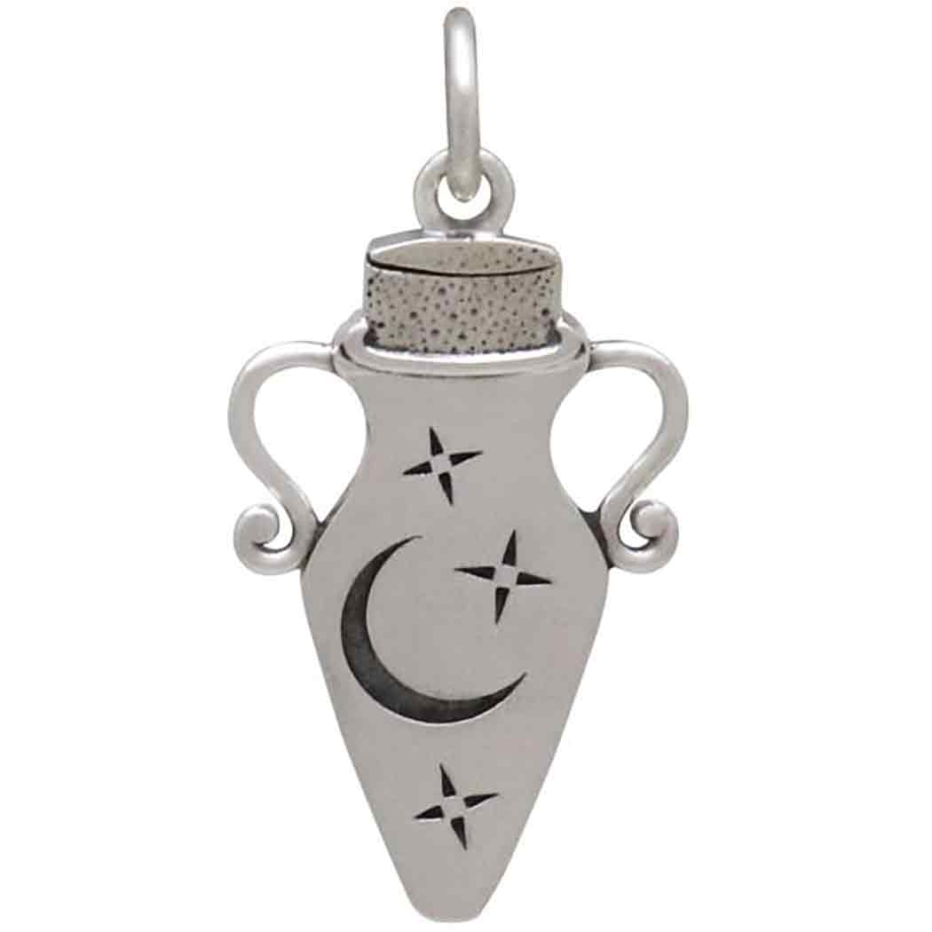 Sterling Silver Magic Potion Bottle Charm - Poppies Beads n' More