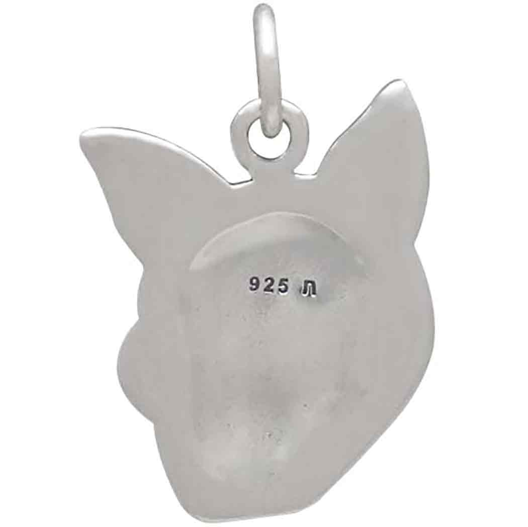 Sterling Silver Flat Cat Skull Charm - Poppies Beads n' More