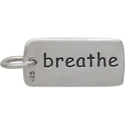 Word Charm: Breathe - Poppies Beads n' More