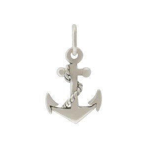 Sterling Silver Anchor Charm - Beach Charm - Poppies Beads n' More