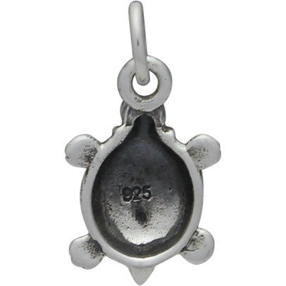 Sterling Silver Turtle Charm - Beach Charm - Poppies Beads n' More