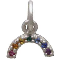 Tiny Rainbow Charm with Nano Gems - Poppies Beads n' More