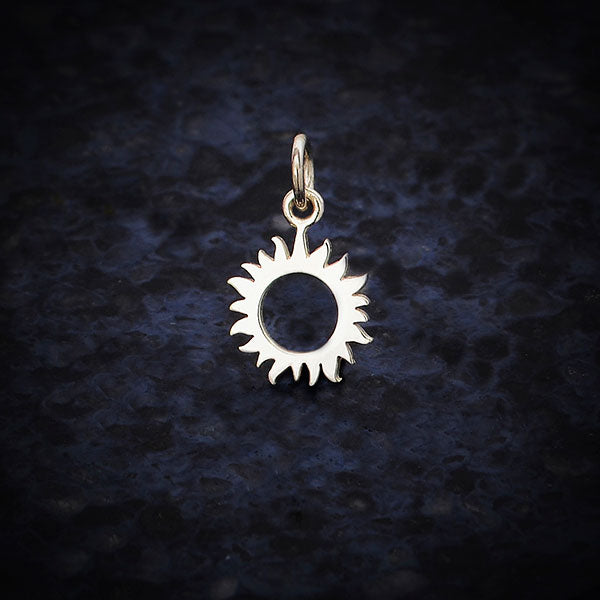 Sterling Silver Small Eclipse Charm - Poppies Beads n' More