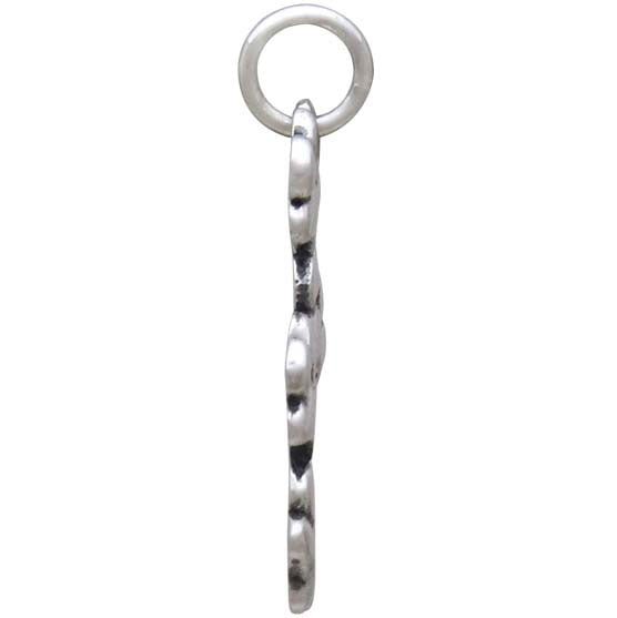 Sterling Silver Stacked Puffy Paw Charm - Poppies Beads n' More