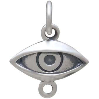 Sterling Silver Dimensional Eye Link - Poppies Beads n' More