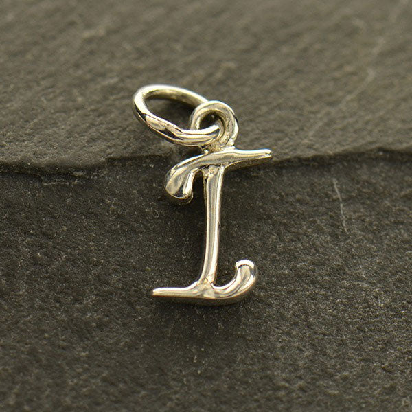 Sterling Silver Letter Charm - Poppies Beads n' More