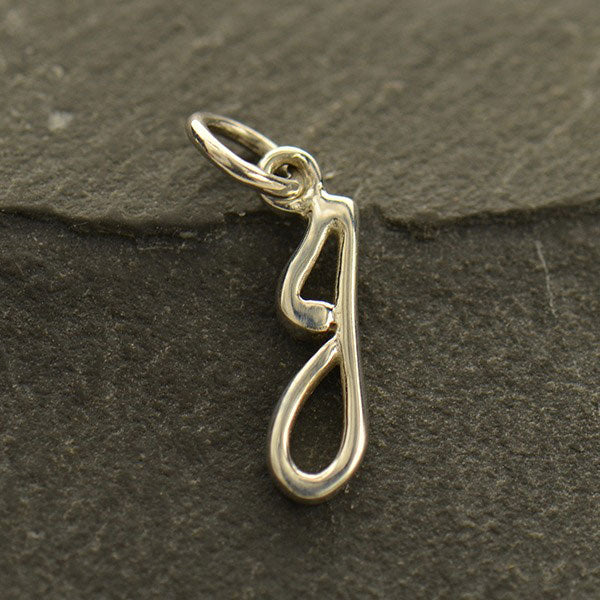 Sterling Silver Letter Charm - Poppies Beads n' More