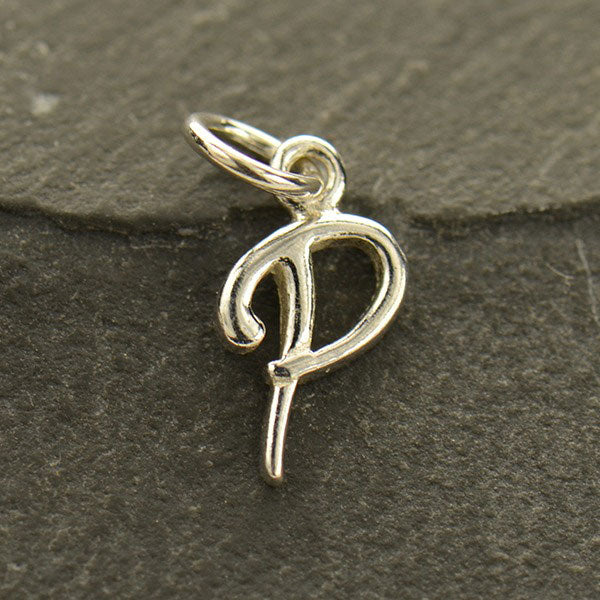 Sterling Silver Letter Charm - Poppies Beads n' More