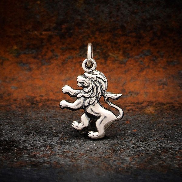 Sterling Silver Lion Charm - Poppies Beads n' More