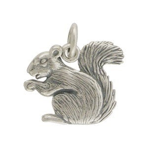 Sterling Silver Squirrel Charm - Poppies Beads n' More