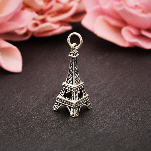 Sterling Silver Eiffel Tower Charm - Poppies Beads n' More