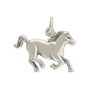 Sterling Silver Realistic Horse Charm - Poppies Beads n' More