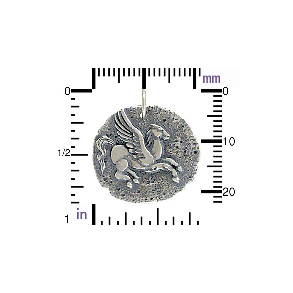 Ancient Pegasus Coin Charm - Poppies Beads n' More