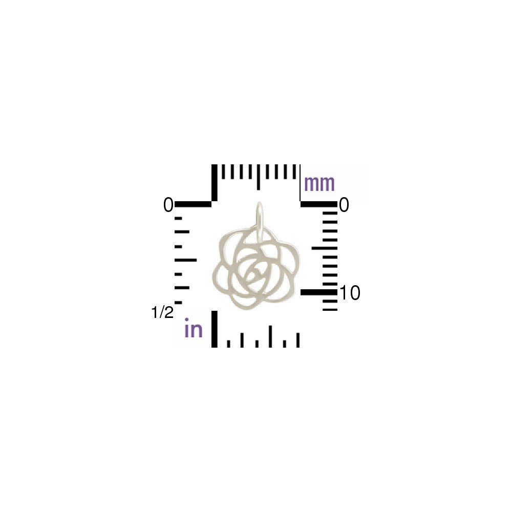 Art Deco Rose Charm - Poppies Beads n' More