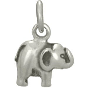 Sterling Silver Small Elephant Charm - Poppies Beads n' More