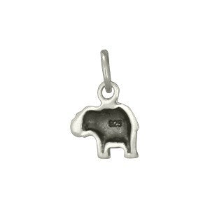 Sterling Silver Small Elephant Charm - Poppies Beads n' More