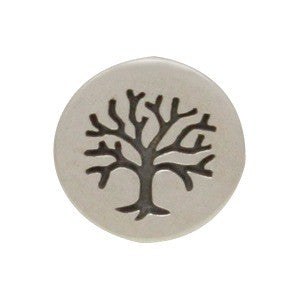 Sterling Silver Etched Tree of Life Post Earrings - Poppies Beads n' More