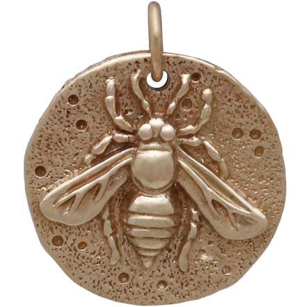 Ancient Coin Charm - Bee - Poppies Beads n' More