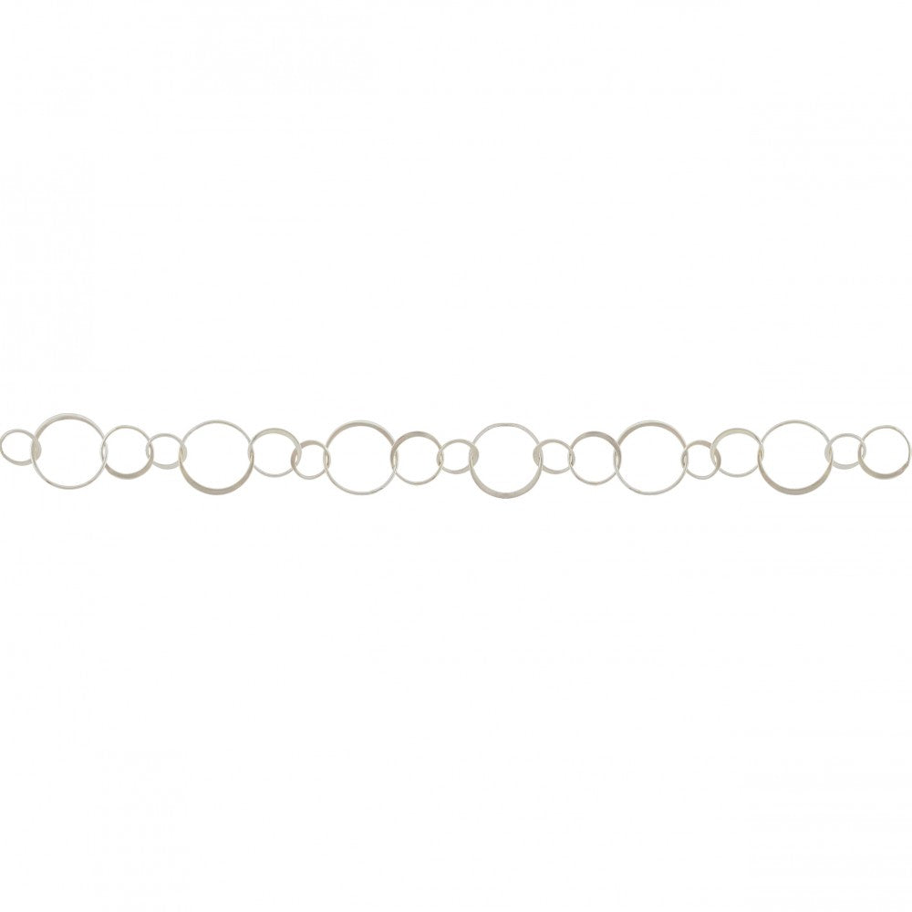 Sterling Silver Chain by the Foot - Handmade Circle Chain - Poppies Beads n' More