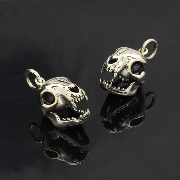 Cat Skull Charm - Poppies Beads n' More