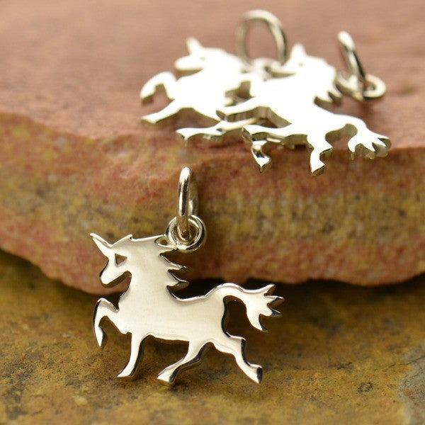 Unicorn Charm - Flat - Poppies Beads n' More