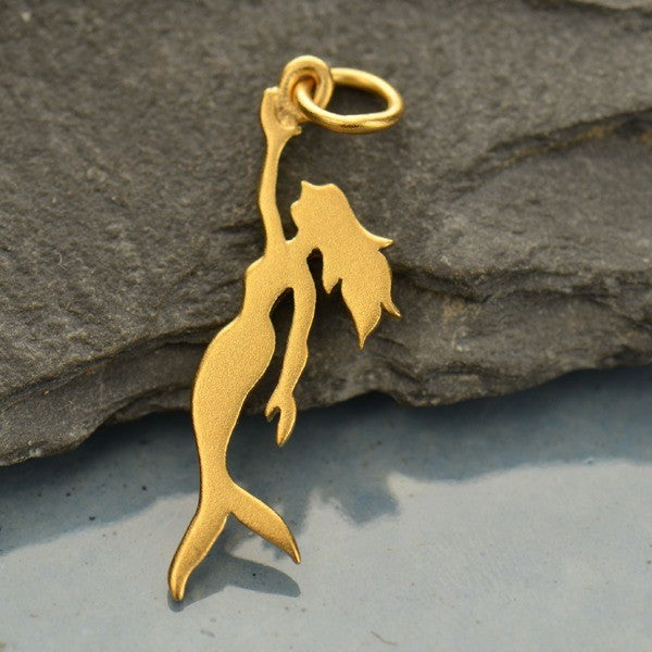 Cutout Mermaid Charm, - Poppies Beads n' More