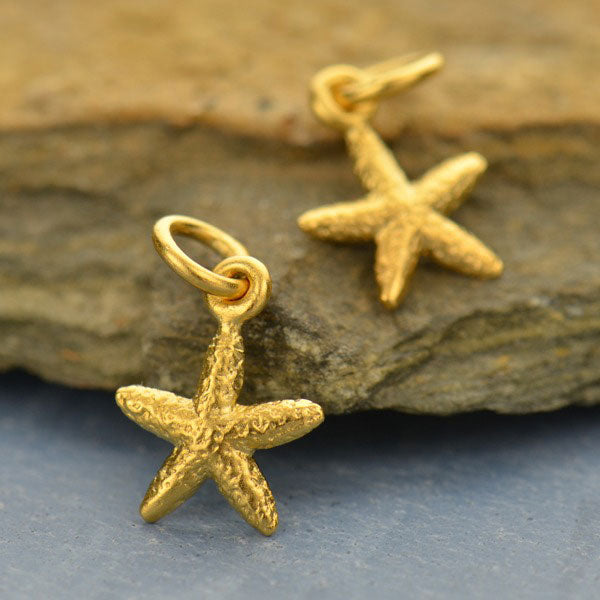 Textured Starfish Charm - Poppies Beads n' More