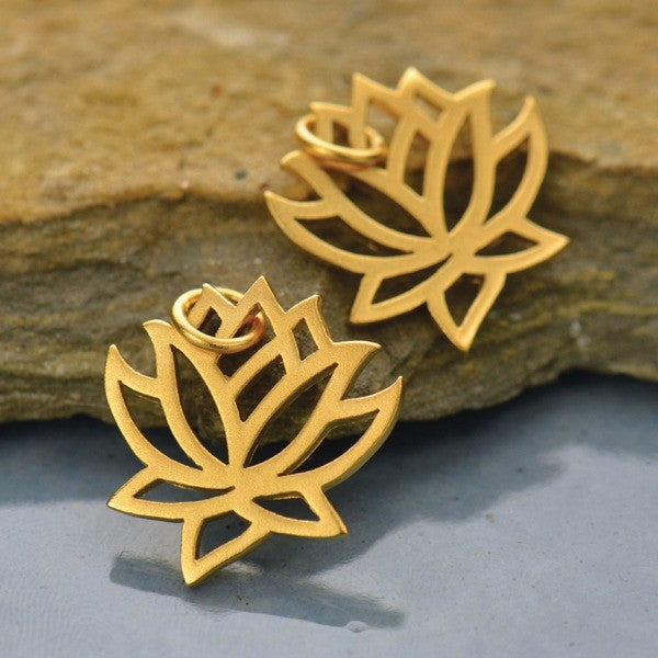 Lotus Charm, - Poppies Beads n' More