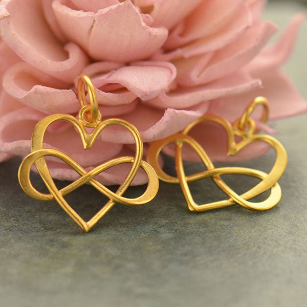 Infinity Heart Charm - Poppies Beads n' More