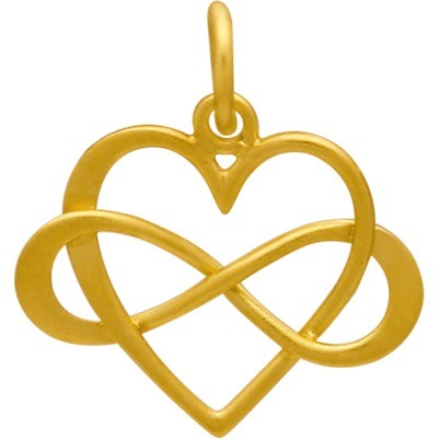 Infinity Heart Charm - Poppies Beads n' More