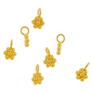 Granulated Flower Dangle Charm - Poppies Beads n' More