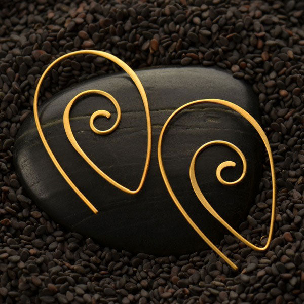 Spiral Ear Wire - Teardrop Shaped - Poppies Beads n' More