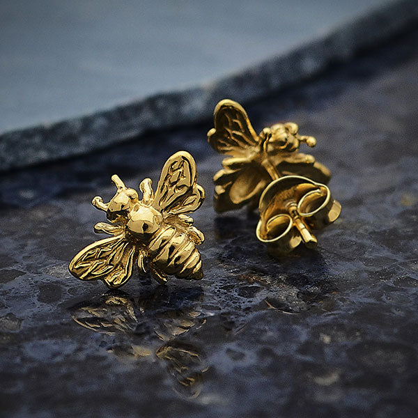 Bee Stud Earrings - Poppies Beads n' More