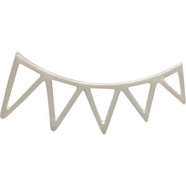 Geometric Jewelry - Silver Triangle Spike Ear Climbers - Poppies Beads n' More